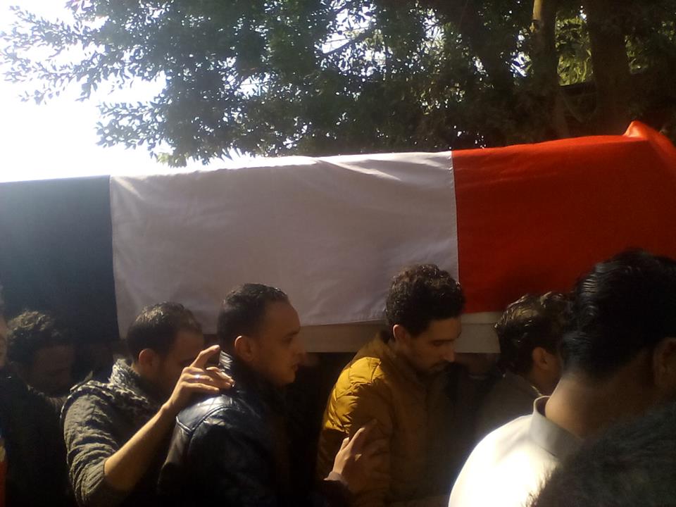 جنازة عسكرية لتشييع الشهيد "محمود أحمد إبراهيم" فى مسقط رأسه بالابراهيمية