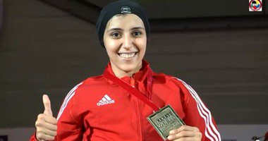 جيانا فاروق تحقق أول ذهبية للكاراتيه فى بطولة العالم